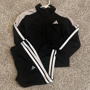 adidas Black & Gray Kids Track Jacket and Pants Set - size 5